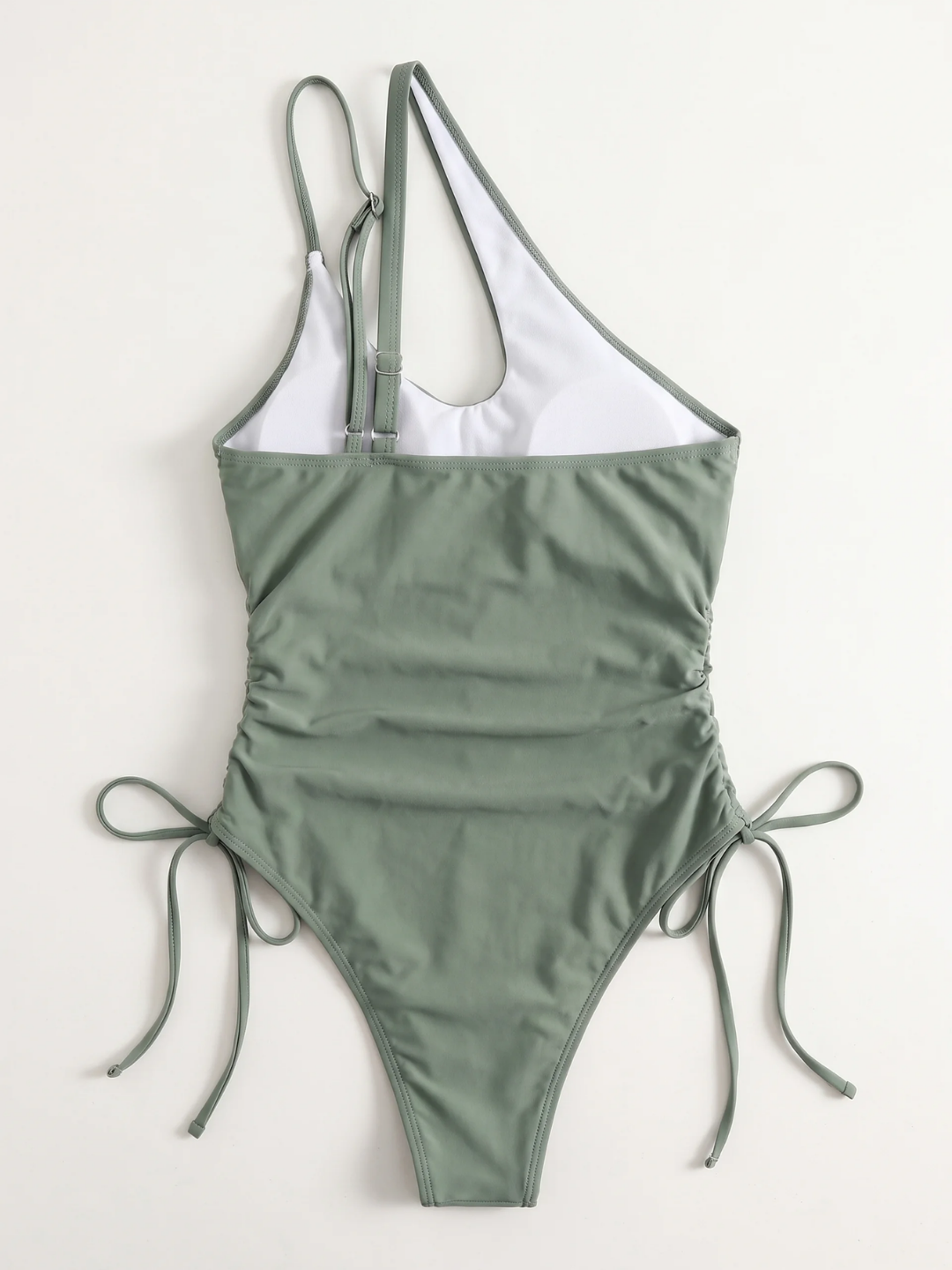 Juniper | Women's One-Shoulder Cutout Ruched One-Piece Swimsuit