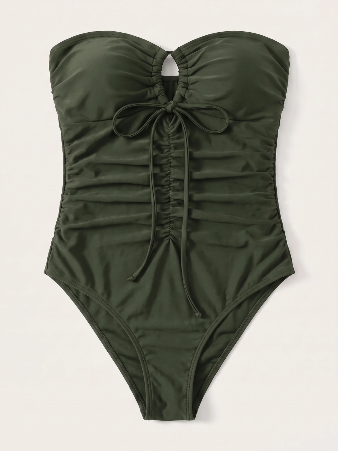 Vera | Women's Wire-Free Ruched Bandeau One-Piece Swimsuit