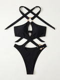 Scarlett | Women's Cutout Ring-Detail High-Waist One-Piece Swimsuit