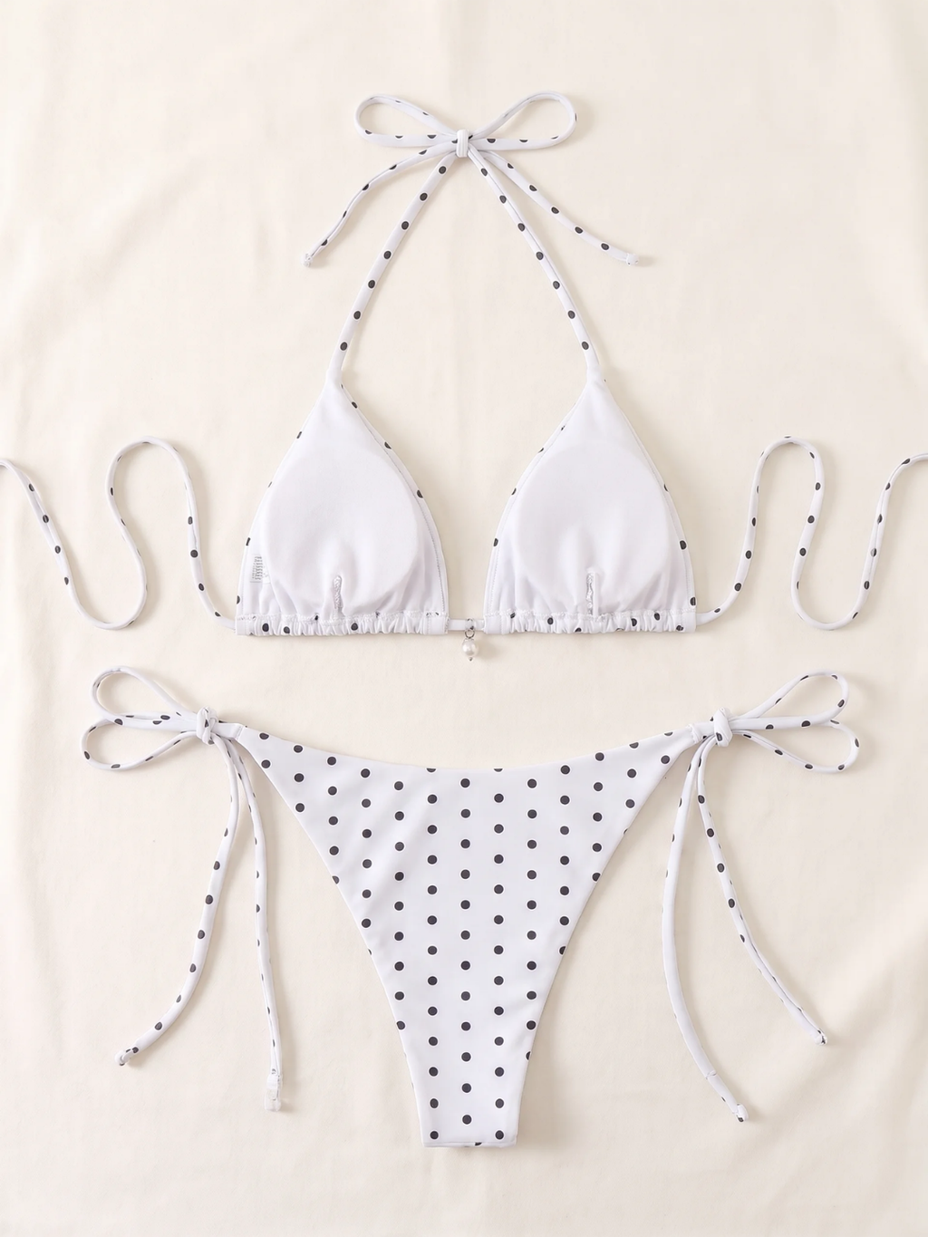 Coco | Women's Wire-Free Polka Dot Halter Bikini Set
