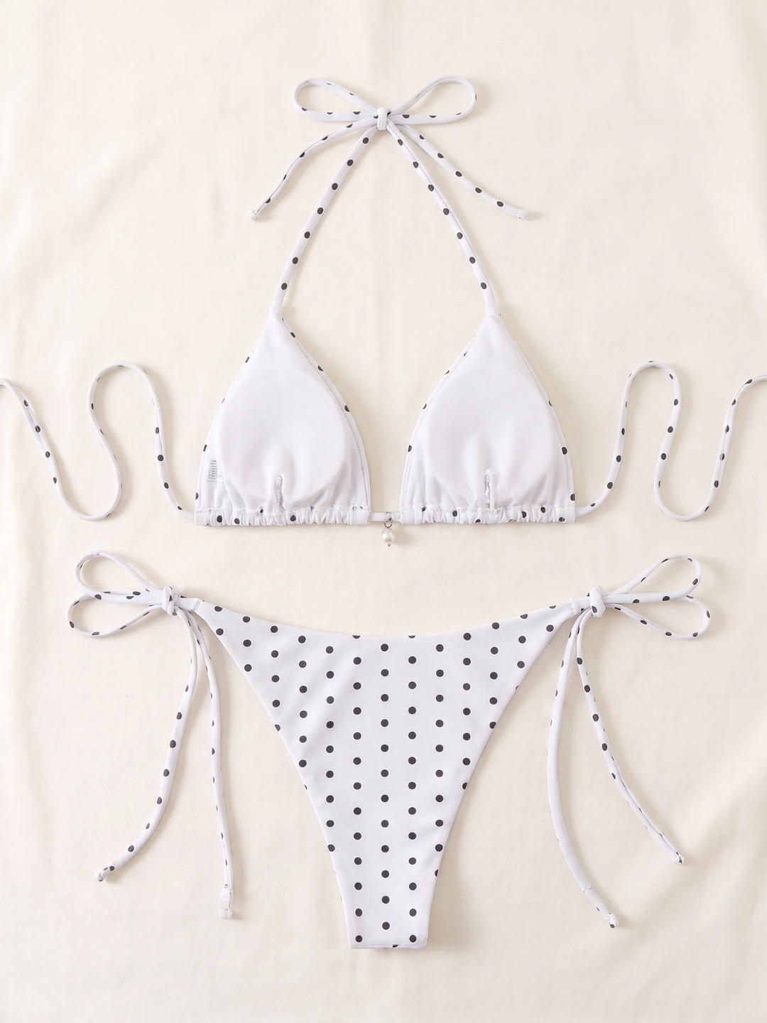 Coco | Women's Wire-Free Polka Dot Halter Bikini Set