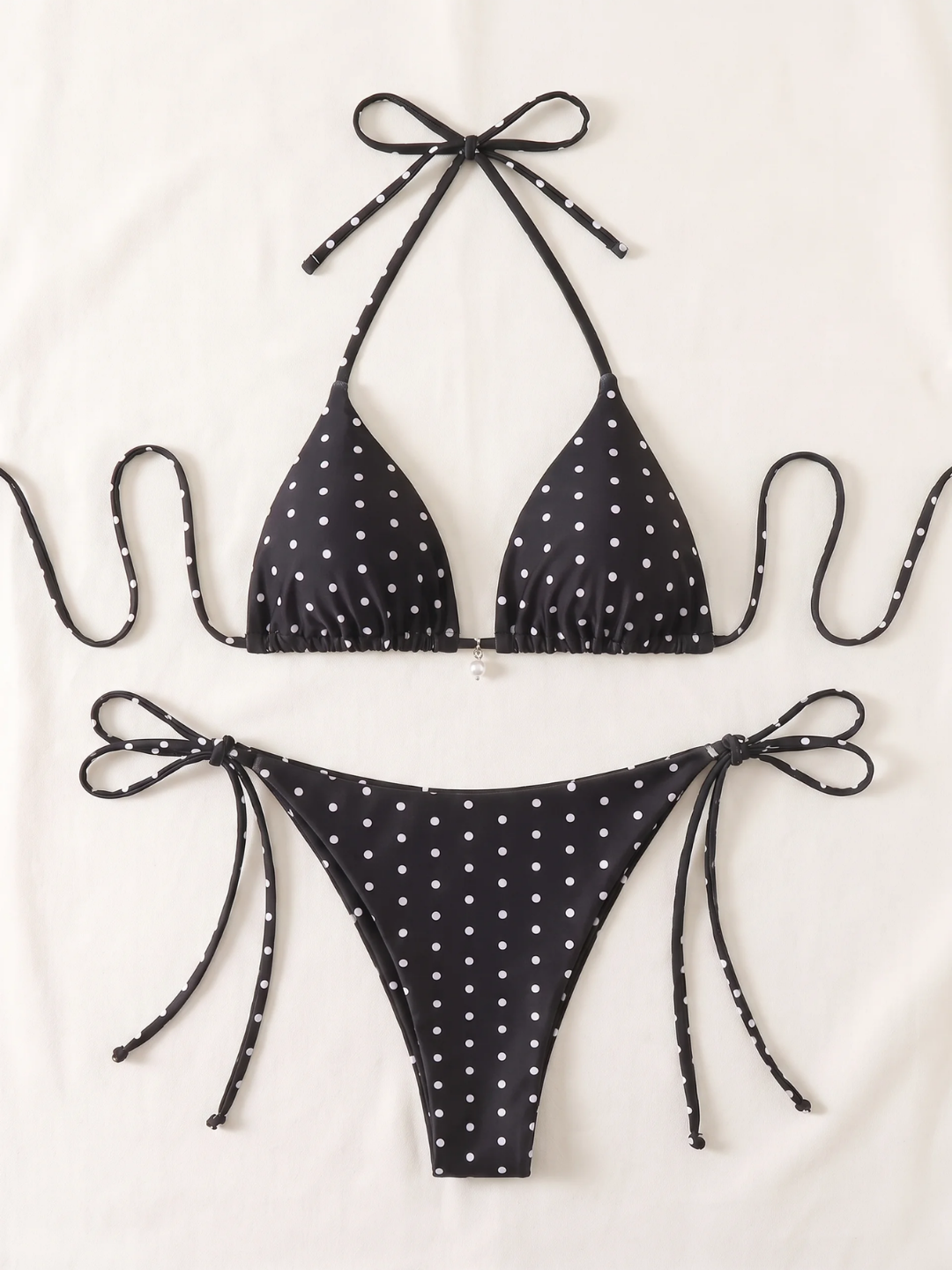 Coco | Women's Wire-Free Polka Dot Halter Bikini Set