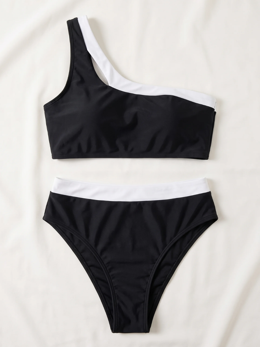 Sloane | Women's Wire-Free One-Shoulder High-Waist Bikini Set