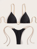 Ruby | Women's Wire-Free Micro Triangle Thong Bikini Set