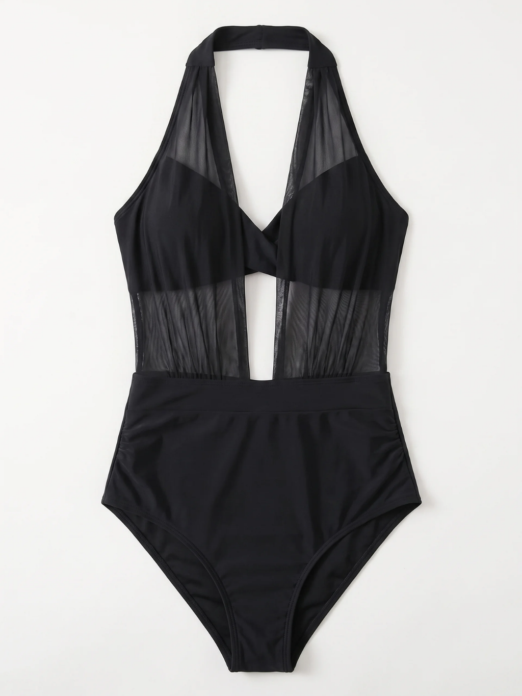 Adriana | Women's Wire-Free High-Neck Cutout One-Piece Swimsuit