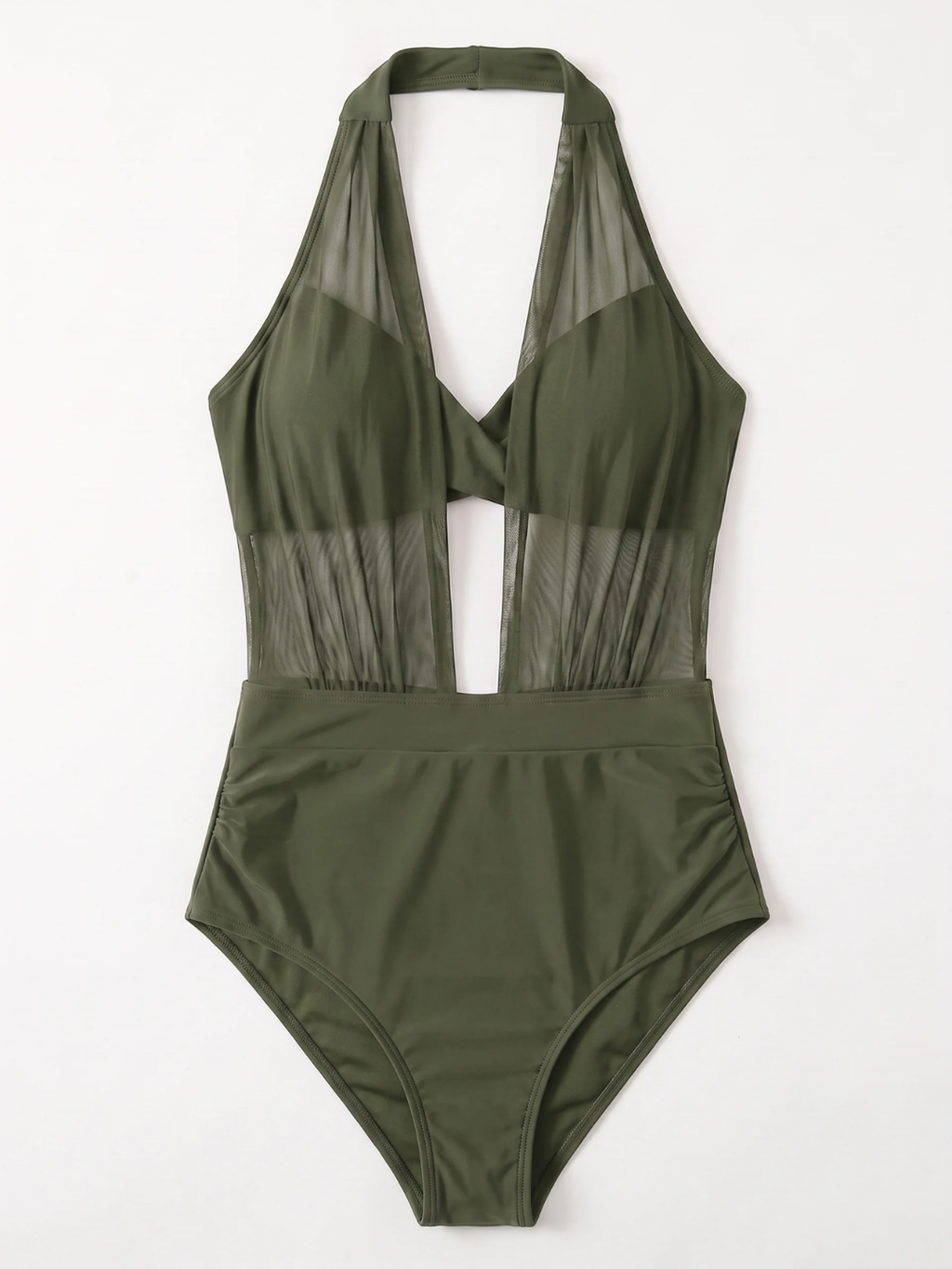 Adriana | Women's Wire-Free High-Neck Cutout One-Piece Swimsuit