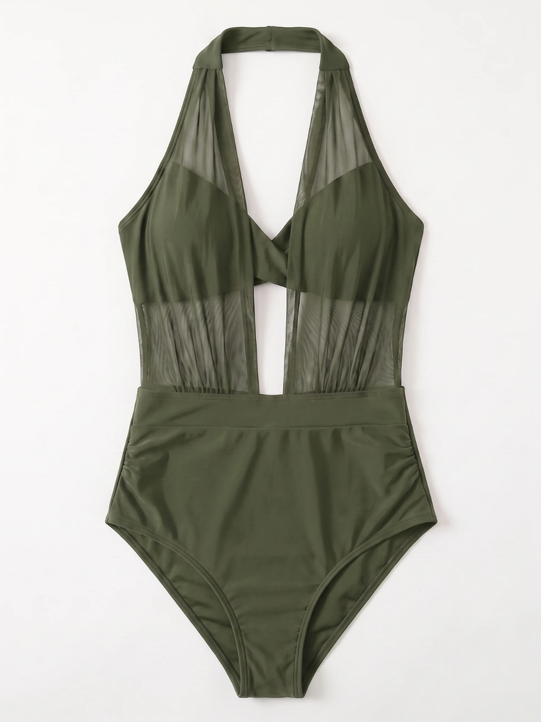 Adriana | Women's Wire-Free High-Neck Cutout One-Piece Swimsuit