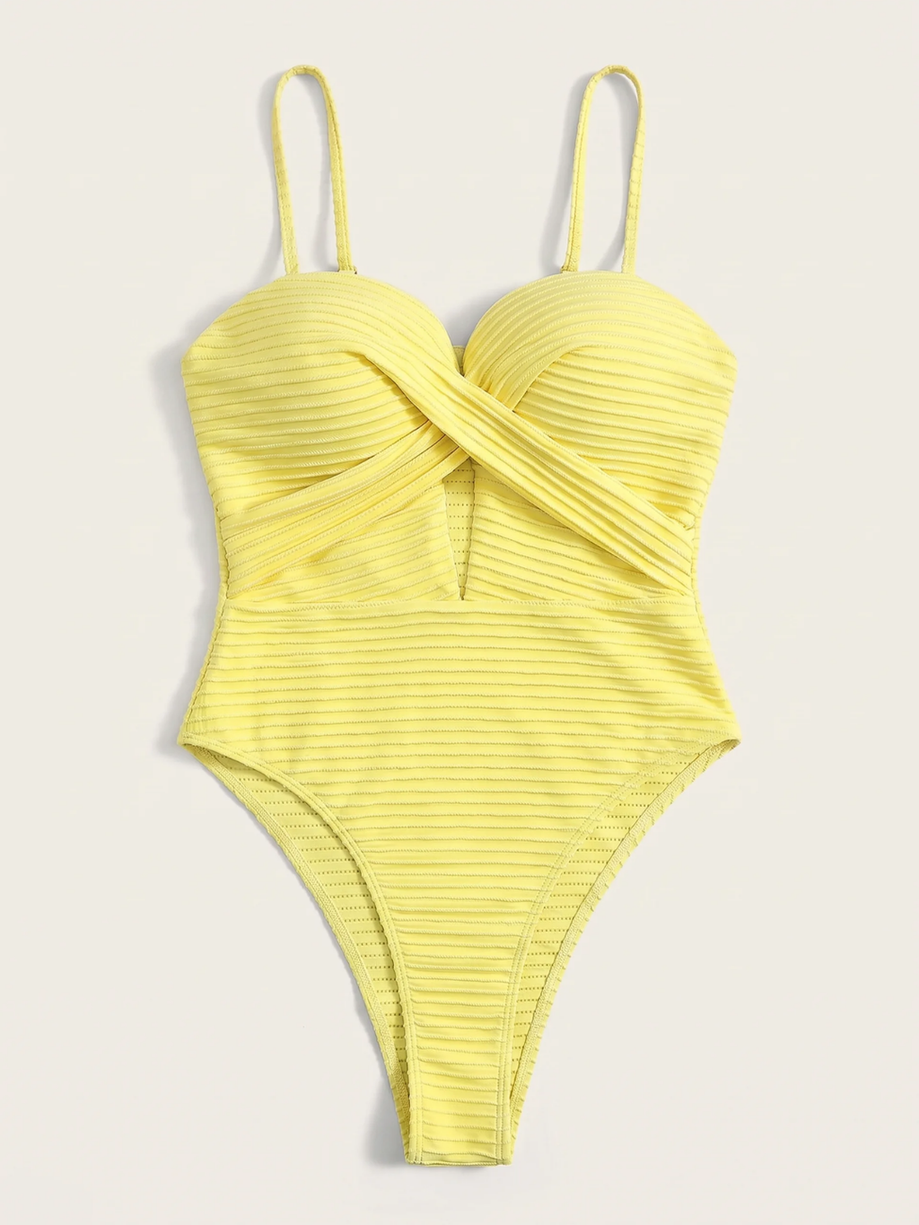 Odette | Women's Twist-Front Ribbed One-Piece Swimsuit