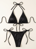 Talia | Women's Wire-Free Low-Waist Halter Bikini Set
