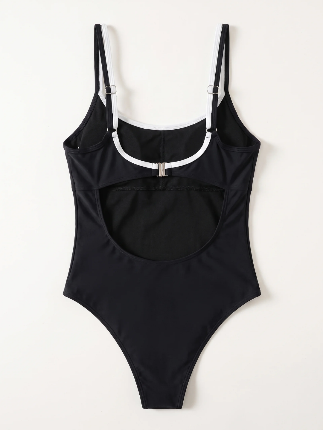June | Women's Contrast-Trim Cutout Back One-Piece Swimsuit