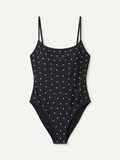Celeste | Women's Embellished Scoop-Neck One-Piece Swimsuit