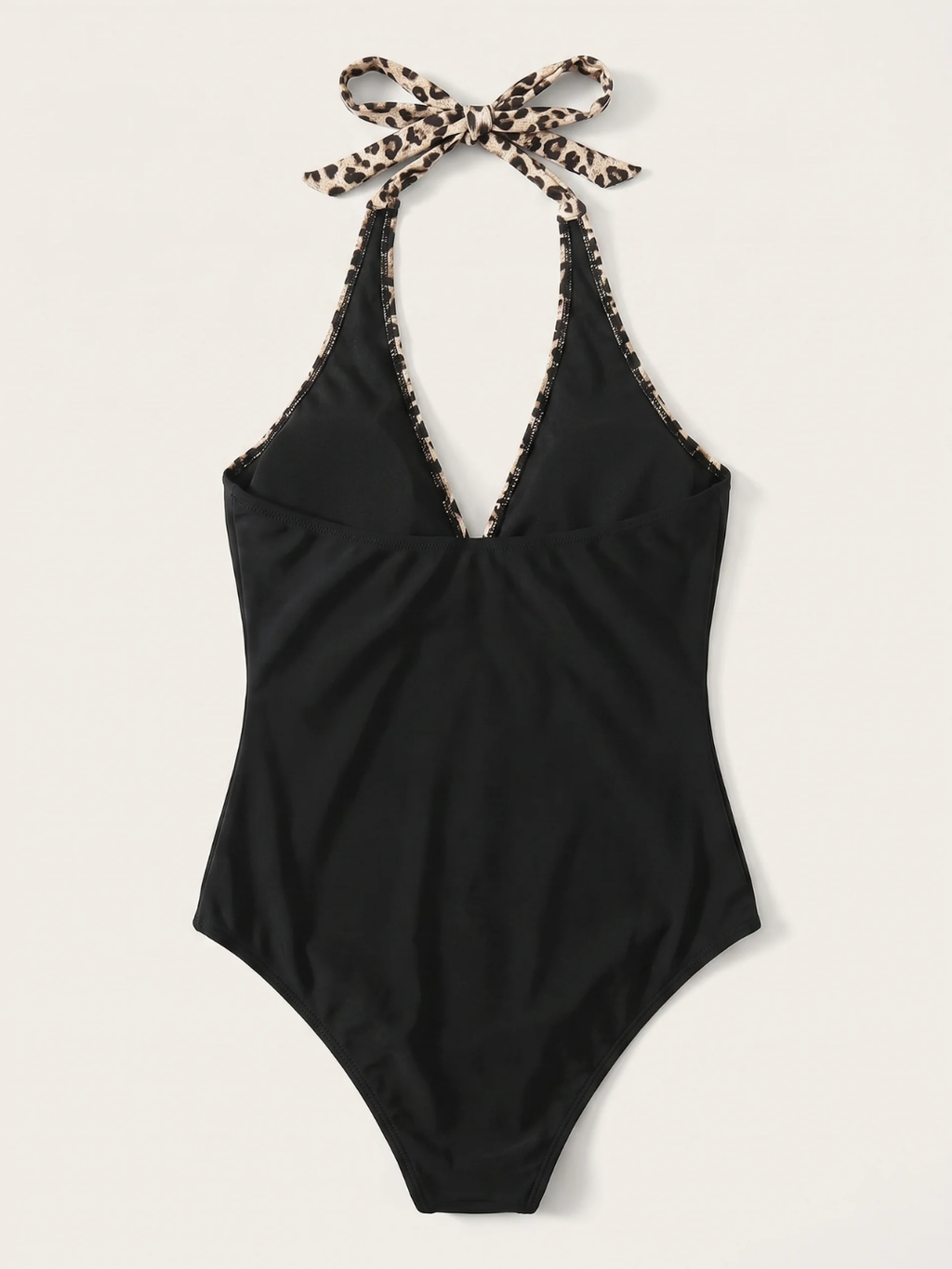 Savannah | Women's Leopard Print Twist-Front Halter One-Piece Swimsuit