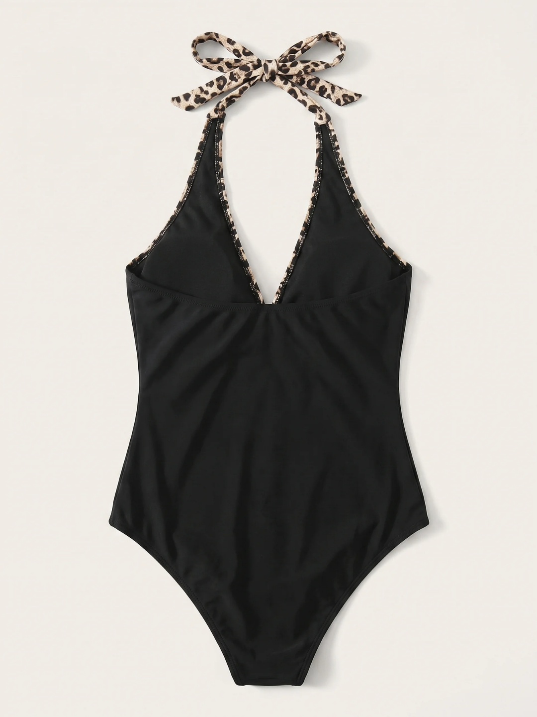 Savannah | Women's Leopard Print Twist-Front Halter One-Piece Swimsuit
